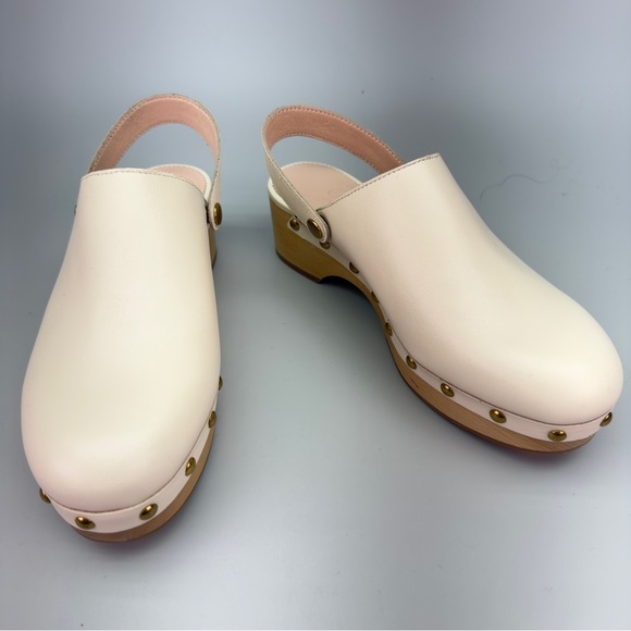 NWOT J. Crew Leather Studded Convertible Platform Clogs - Picture 8 of 15